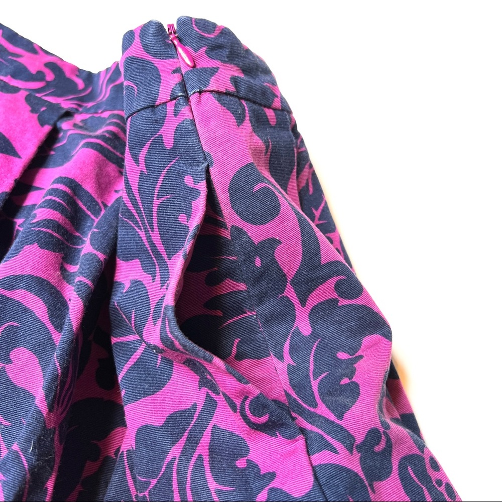 Boden fuchsia navy flared skater style/ A-line lined skirt/ 8S - Picture 4 of 8